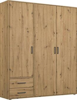rauch Drehtürenschrank Kleiderschrank Schrank Garderobe Wäscheschrank VOYAGER (in 3 verschiedenen Ausstattungen BASIC/CLASSIC/PREMIUM) moderne Griffe in Graumetallic mit Außenschubkästen MADE IN GERMANY