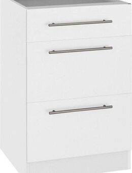 wiho Küchen Unterschrank Unna 50 cm breit, mit 2 großen Auszügen, ohne Arbeitsplatte