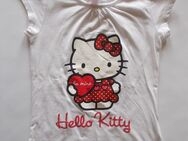 T-Shirt Hello Kitty in Weiß mit Aufdruck Gr. 128-134 zu verkaufen. - Bielefeld