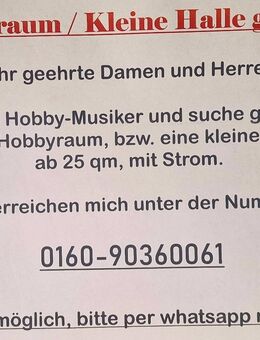Suche Halle oder Raum umkreis Weiden +20 km - Weiden (Oberpfalz)