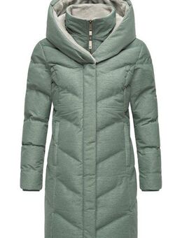 Ragwear Steppmantel Natalka Cosy wasserdichter Mantel mit flauschigem Kunstfell-Kragen
