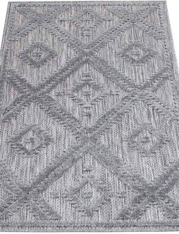 Carpet City Teppich In-& Outdoorteppich Santorini 454, 3D-Effekt, Raute-Optik, rechteckig, Höhe: 5 mm, Wetterfest & UV-beständig für Terrasse, Balkon, Küche, Flur
