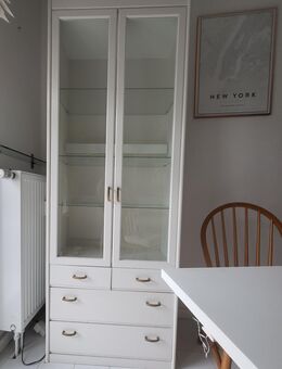 Vitrinenschrank weiss mit Schubladen, Glasböden, Beleuchtung - Solingen (Klingenstadt)