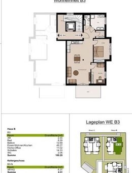 Sonnige 3-Zi.-Neubau-Wohnung im 1. OG in bevorzugter, ruhiger Lage - Haus B, WHG 3 - Traunreut