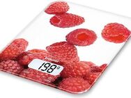 BEURER Küchenwaage KS 19, mit Beerenmotiv, Tragkraft bis 5 kg, mit Tara-Zuwiegefunktion, Leicht zu reinigende Glasoberfläche, Sensortastenbedienung