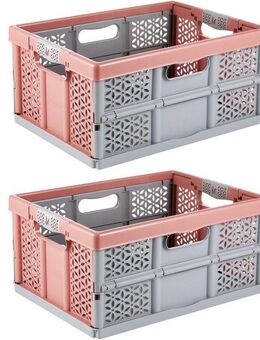 keeeper Klappbox Profi-Klappbox lea mit Softgriffen (Set 2 St) 32 l, 48,5x35x23,5 cm, 32 l, Soft-Touch-Griffe, zusammenklappbar, leicht zu reinigen