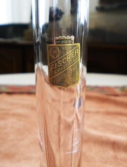 Fischer,Fichtelberg,Bavaria-Glas-Vase,Kristallglas,Alt,ca. 18 cm hoch,-ca. 3 cm Dm. - Linnich