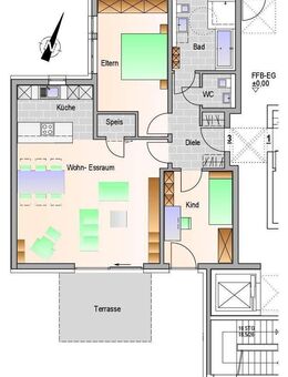 ERDGESCHOSS-NEUBAU: 3-Zi-Whg, hell und hochwertig - Altdorf (Nürnberg)