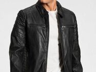 Bruno Banani Lederjacke William aus Lammnappaleder, mit Reißverschlusstaschen, schmal geschnitten