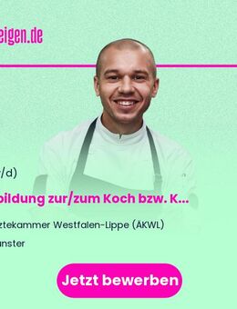 Ausbildung zur/zum Koch bzw. Köchin (m/w/d) - Münster
