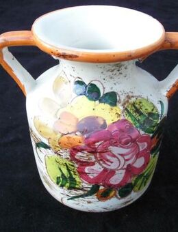 Keramik Vase Henkelvase Italy handbemalt Blumen Vintage Deko 4,- - Flensburg