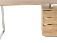 MCA furniture Schreibtisch Tori, Asteiche Massivholz geölt, mit 3 Schubladen, Breite 150 cm