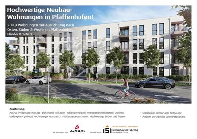 PAF! 2-ZKB Obergeschoss-Whg. mit ca. 5,10 m² West-Balkon, elektrischen Rollläden, Fußbodenheizung und Videosprechanlage! Fertigstellung Anfang 2025!