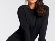 Laura Scott Rundhalspullover mit eleganter Knopfleiste am Ärmel