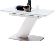 MCA furniture Esstisch Galina, TOPSELLER! (Esstisch, Tisch, OTTOs Choice), Bootsform in weiß mit Synchronauszug vormontiert, Sicherheitsglas