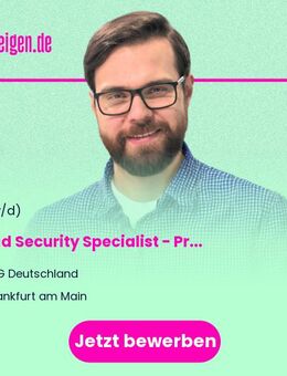 Cloud Security Specialist - Process & Compliance (w/m/d) - Frankfurt (Main)