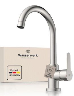 WASSERWERK Spültischarmatur WK 5, Wasserhahn, Küche, Einhebelmischer 360° schwenkbar, Cold-Start-Funkt., geräuscharm