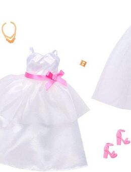 Barbie Puppenkleidung Barbie Fashions, Barbie-Mode, Set mit Braut-Outfit, für Barbie-Puppe am Hochzeitstag