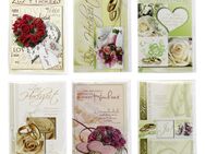 10 Stück Hochzeitskarten mit Rosenmotiven - 17 x 11,5 cm - Wegberg Zentrum