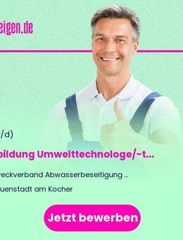Ausbildung Umwelttechnologe/-technologin (m/w/d) - Neuenstadt (Kocher)