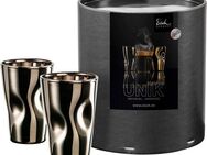 Eisch Germany Espressoglas UNIK, Borosilikatglas, veredelt mit echtem Platin, 2-teilig, 100 ml