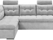 ED EXCITING DESIGN Ecksofa Oman L-Form, mit Bettfunktion, Bettkasten, Armteilverstellung & Kopfstützen