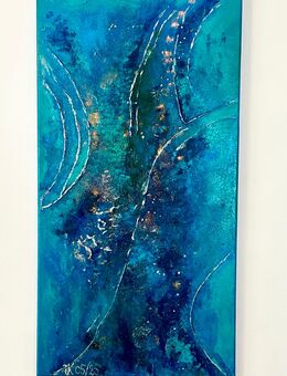 „Farben des Meeres“— Acrylbild 50x100 cm - Rösrath Zentrum