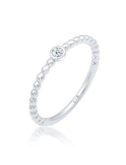 Elli DIAMONDS Verlobungsring Verlobung Geo Kugeln Diamant (0.03ct) 925er Silber