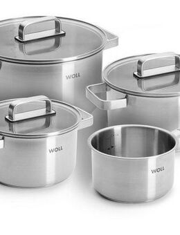 WOLL Topf-Set Steel, Edelstahl (Set, 7-tlg), hochwertiger, korrosionsbeständiger Edelstahl