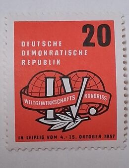 DDR 1957 Weltgewerkschaftskonkres Einzelmarke postfrisch - Görlitz