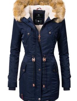 Navahoo Wintermantel La Viva hochwertiger Winterparka mit großem Kunstfell