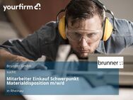 Mitarbeiter Einkauf Schwerpunkt Materialdisposition m/w/d - Rheinau