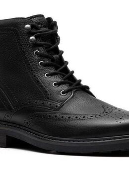 Clarks Newford Schnürstiefelette Budapester, Schnürboots mit elegantem Blockabsatz