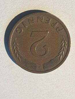2 Pfennig BRD Münze 1961 J, nicht magnetisch, Kupfer, Sammlerstück - Büdelsdorf