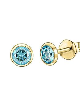 Vivance Paar Ohrstecker 585/- Gelbgold Blautopas