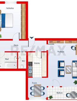 Tolle Wohnung in Randlage mit Weitblick und TG! - Neckartenzlingen