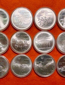 5 Dollar + 10 Dollar Silbermünzen Olympiade Montreal 1976 Kanada - Mannheim