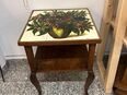 ~ Tisch Holztisch, Beistelltisch mit Keramikplatten H61xB47xT46,5 in 88662