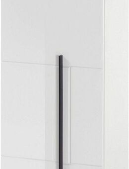INOSIGN Hängeschrank Cantara, Badschrank in Hochglanz Weiß, Hängeschrank im modernen Design mit schwarzen Griffen, ausreichend Stauraum