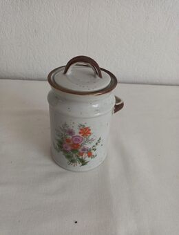 Keramik Topf mit Deckel hoch 12cm Öffnung ca. 7cm - Essen