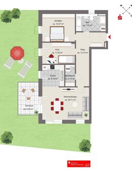 Neubau Erdgeschosswohnung mit Garten in Burghausen - Burghausen