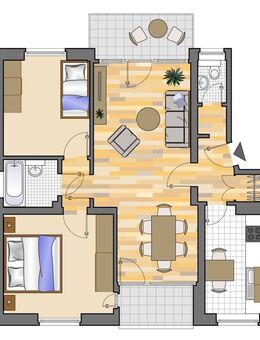 3 Zimmer, 2 Balkone, tolles Bad - Marl (Nordrhein-Westfalen)
