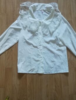 weiße Lolita Bluse mit Spitzenkragen, ca. 60cm lang, 88cm Brustumfang, - Wernigerode Zentrum