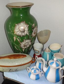 Vase Kolmar Fischterrine Schramberg Kaffeeservice Geiersthal Vase Ostseewoche Keramik Service Torgau eh. V&B Porzellanschalen Pension Wustrow 30er Jahre Art Deco - Rostock