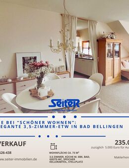 Wie bei "Schöner Wohnen": Elegante 3,5-Zimmer-Wohnung in Bad Bellingen - Bad Bellingen