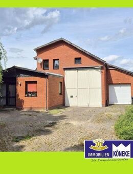 Wohnen & Arbeit unter einem Dach! Wohneinheit, Halle, Garage, Ausbaureserve - Bassum