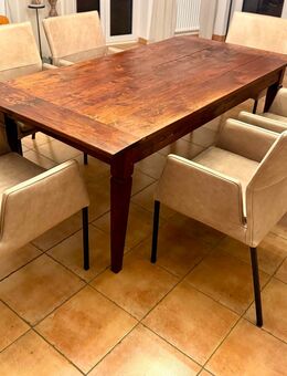 Tisch 200x100 -italienischer Stil- & 6 hochwertige Lederstühle - Odelzhausen