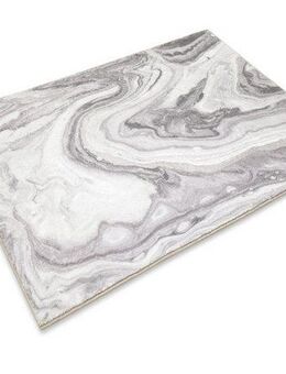 Wecon home Badematte Jani, Höhe 5 mm, Polyester, rechteckig, Marmor Design, waschbar, rutschfest, schnell trocknend, Badteppich
