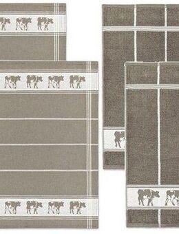 DDDDD Geschirrtuch Zwart Bont, (Set, 4-tlg), Combiset: bestehend aus 2 Küchentücher & 2 Geschirrtücher
