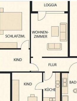 Helle 4-Zimmer-Wohnung mit Loggia in Waldkraiburg - Waldkraiburg